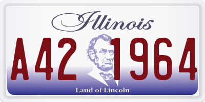 IL license plate A421964