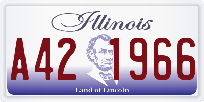 IL license plate A421966
