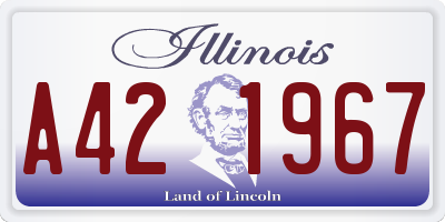 IL license plate A421967