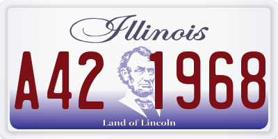 IL license plate A421968