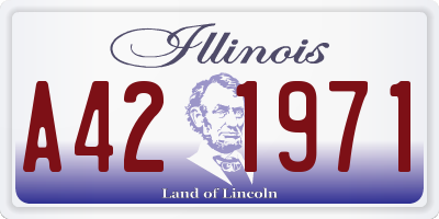 IL license plate A421971