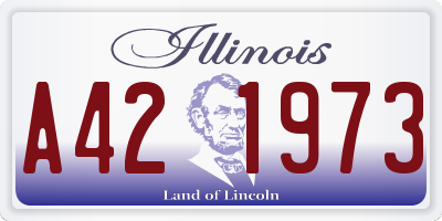 IL license plate A421973