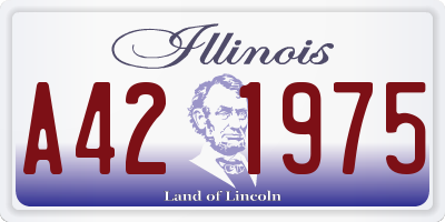 IL license plate A421975