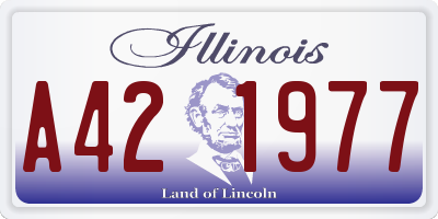 IL license plate A421977