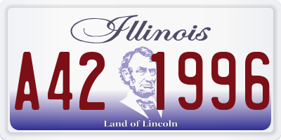 IL license plate A421996