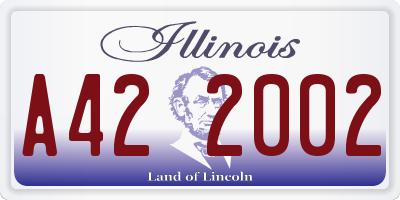 IL license plate A422002