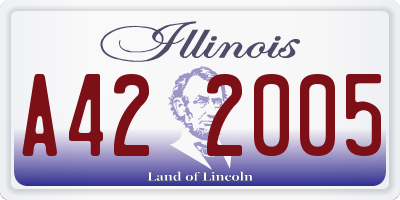 IL license plate A422005