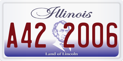 IL license plate A422006