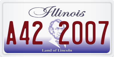 IL license plate A422007