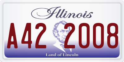 IL license plate A422008