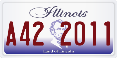 IL license plate A422011