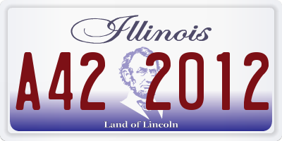 IL license plate A422012