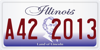 IL license plate A422013
