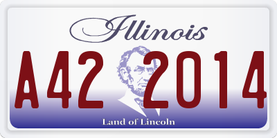 IL license plate A422014