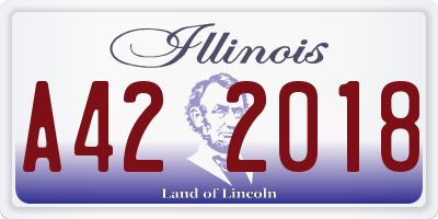 IL license plate A422018