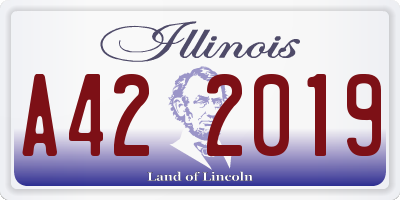 IL license plate A422019