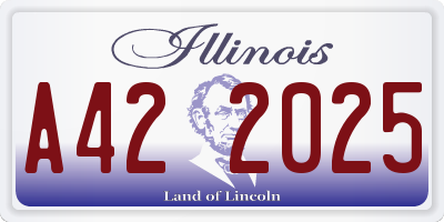 IL license plate A422025