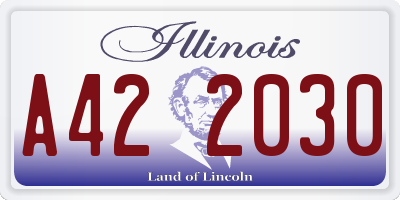 IL license plate A422030