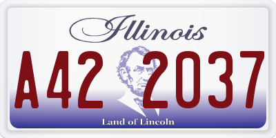 IL license plate A422037