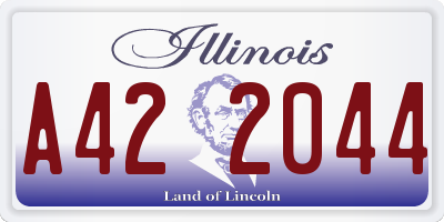 IL license plate A422044