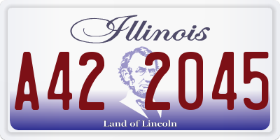 IL license plate A422045