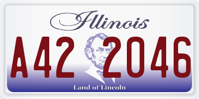 IL license plate A422046