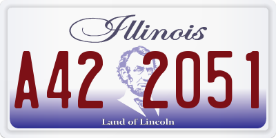 IL license plate A422051