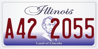 IL license plate A422055