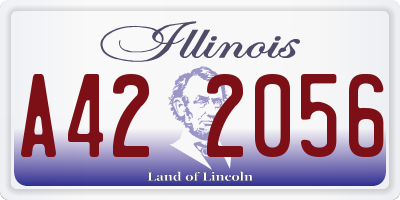 IL license plate A422056