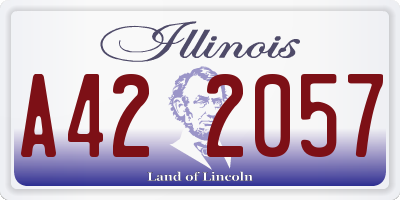 IL license plate A422057