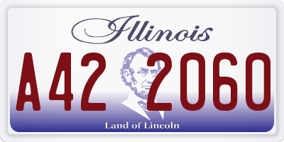 IL license plate A422060