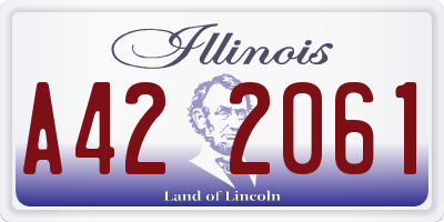 IL license plate A422061