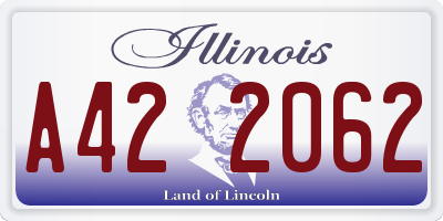 IL license plate A422062