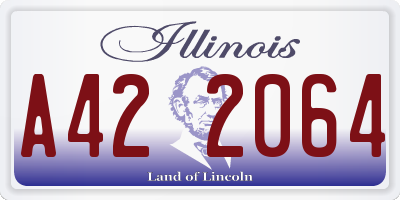 IL license plate A422064