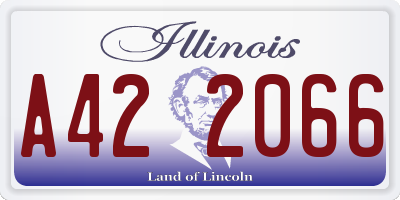 IL license plate A422066