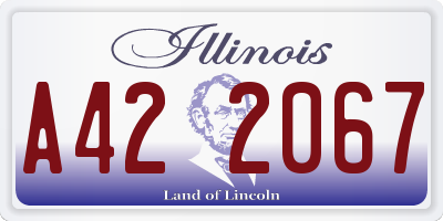IL license plate A422067