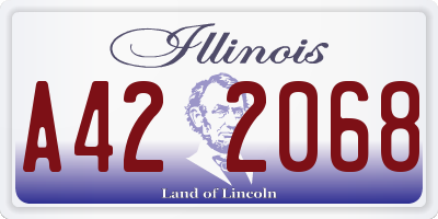 IL license plate A422068