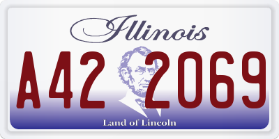 IL license plate A422069