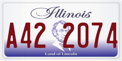 IL license plate A422074