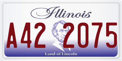 IL license plate A422075