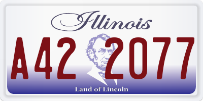 IL license plate A422077