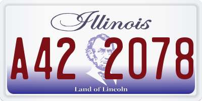 IL license plate A422078