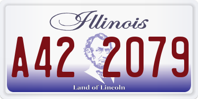IL license plate A422079