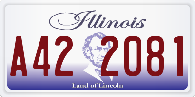 IL license plate A422081