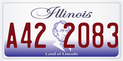 IL license plate A422083