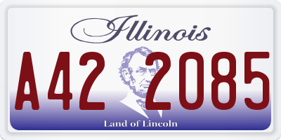 IL license plate A422085