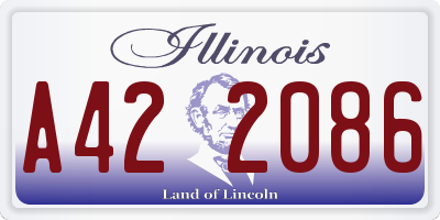 IL license plate A422086