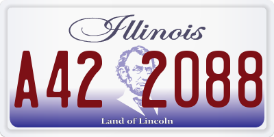 IL license plate A422088