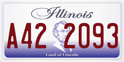 IL license plate A422093
