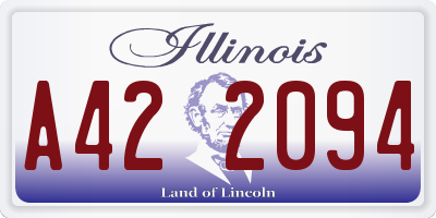 IL license plate A422094